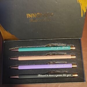 To GRAM Ballpoint Pen Set - Green, Pink, Purple, Black